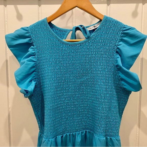 Michelle McDowell Elyse Dress Ruffle Cap Sleeve in Pacific Color Size Medium NWT - Picture 4 of 10